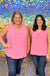 Andree By Unit Superstar Top - Pink Cosmos, sleeveless, v-neck, plus size