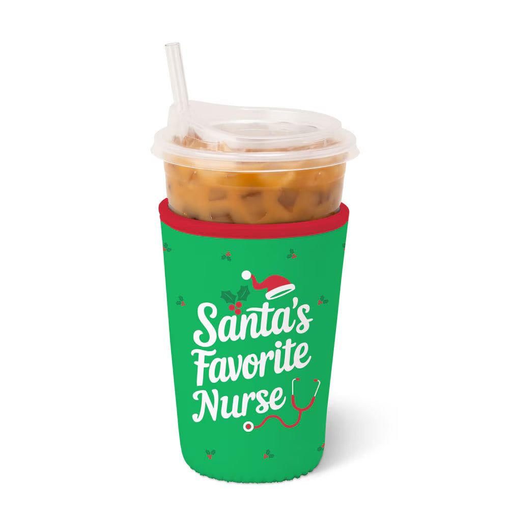 Swig Iced Cup Coolie - Santa’s Favorite Nurse