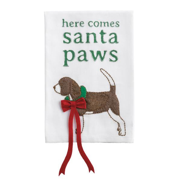 Pet Dangle Towel - Santa