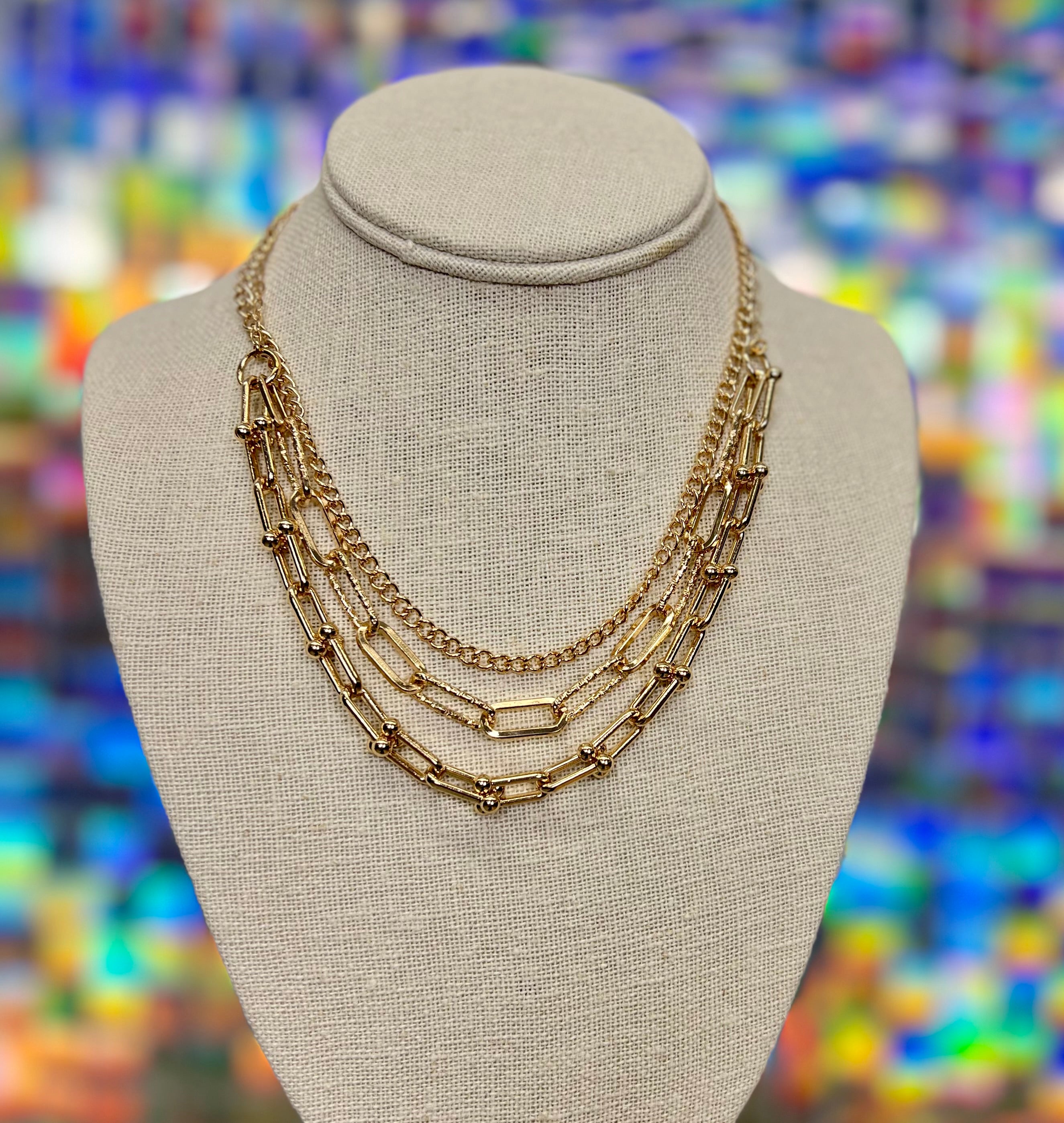 Layered Chain Necklace - Gold