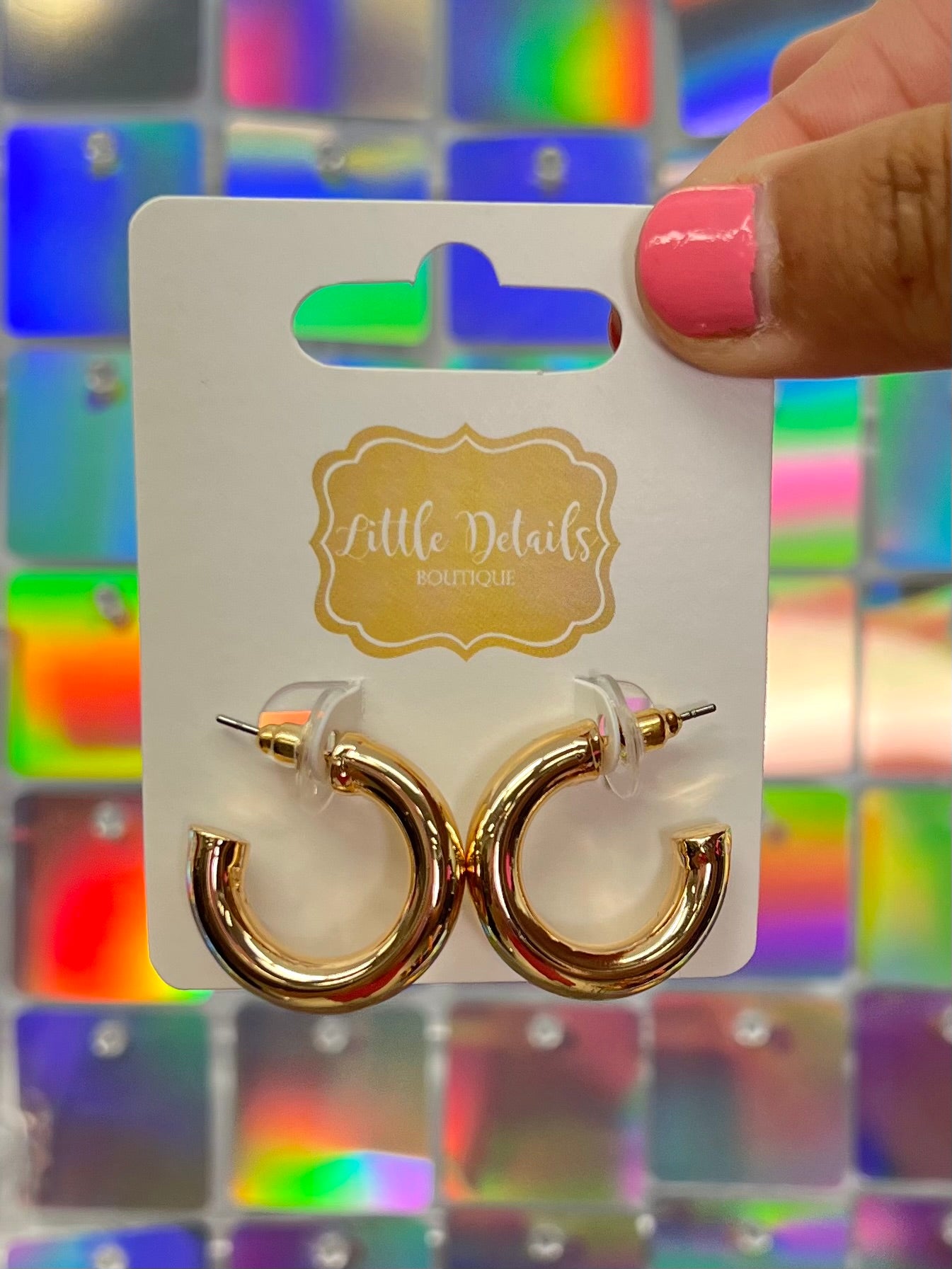 Small Chunky Hoops - Gold
