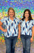 Stewart Simmons Abstract Blouse - Blue & Navy, UNC, university of north carolina chapel hill, game day