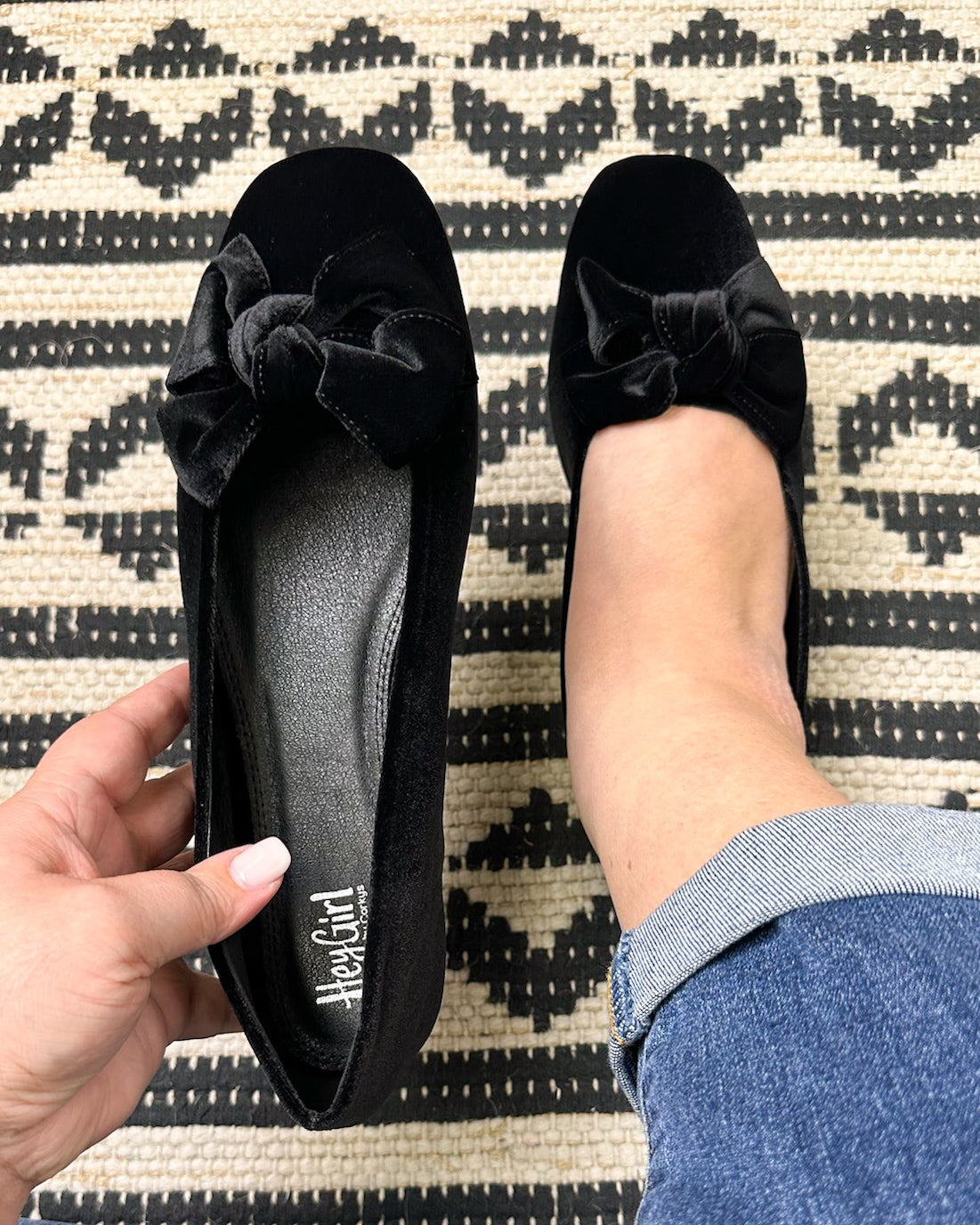 Sugar Rush Flats - Black Velvet