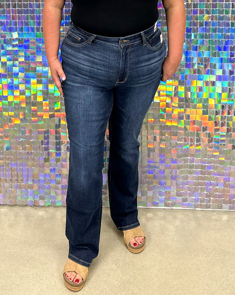 Judy Blue Alina Mid Rise Bootcut - Dark Wash