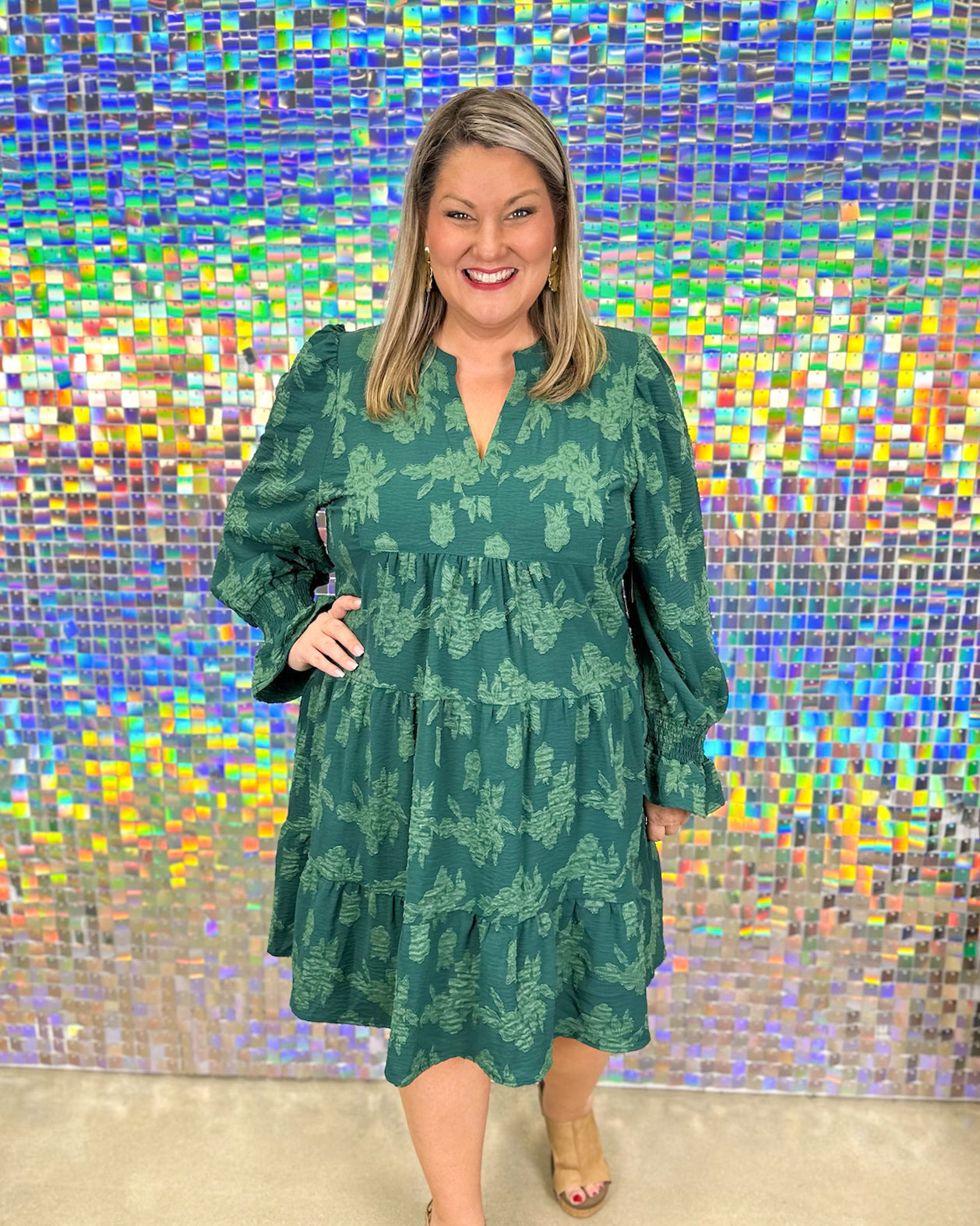 Cecily Dress - Hunter Green