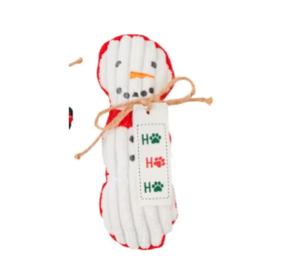 Corduroy Dog Toy - Snowman