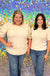 Skies Are Blue Made You Look Sweater - Cream, puff sleeve, short sleeve, round neck, plus size