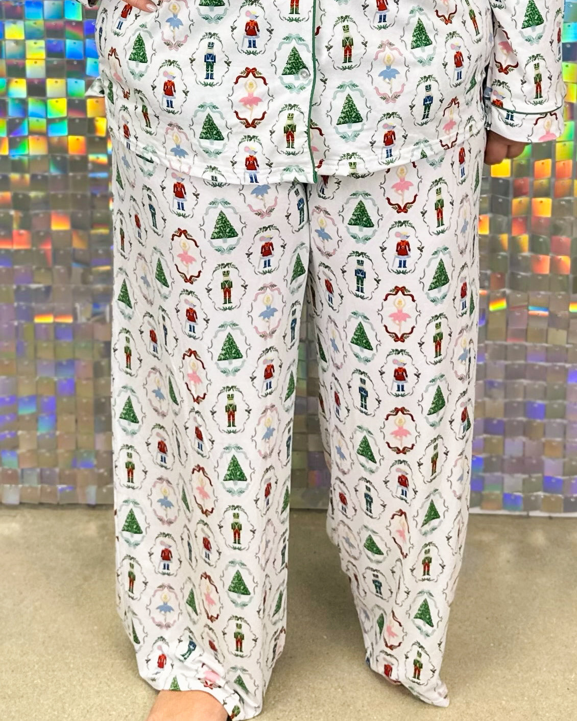 Nutcracker Waltz Sleep Pants - White/Multi