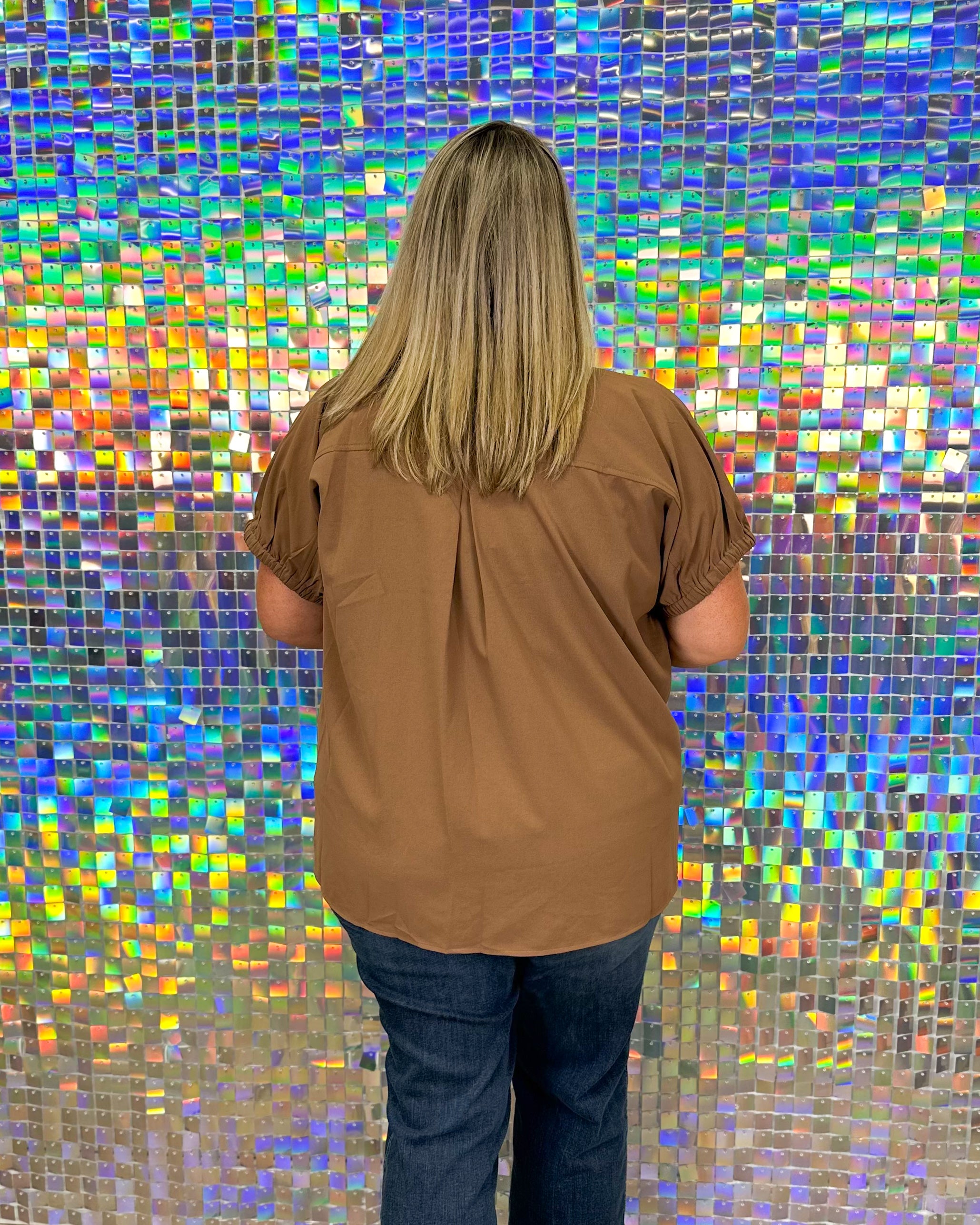 FINAL SALE-Kirsten Top - Mocha