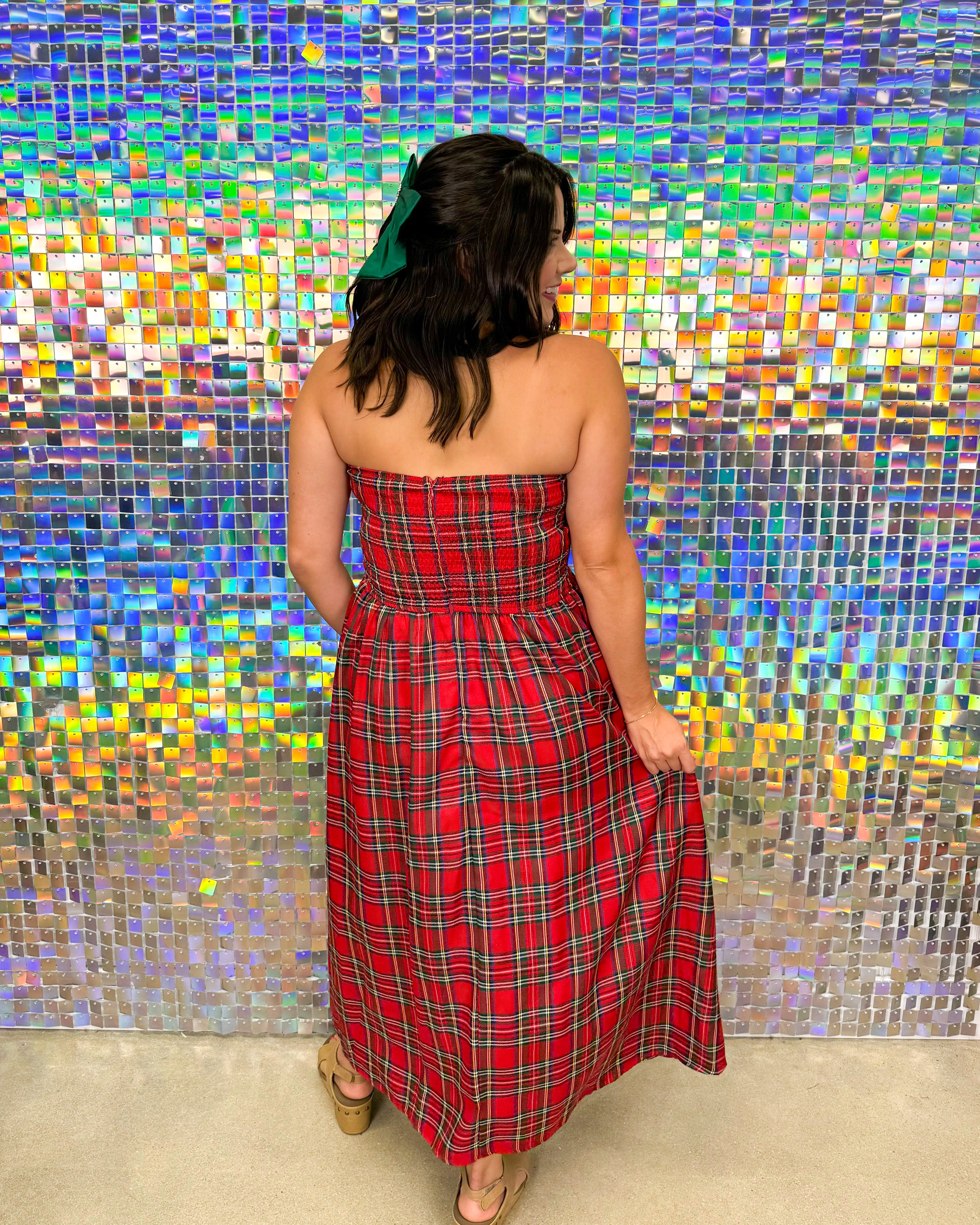 Tartan Dress - Red