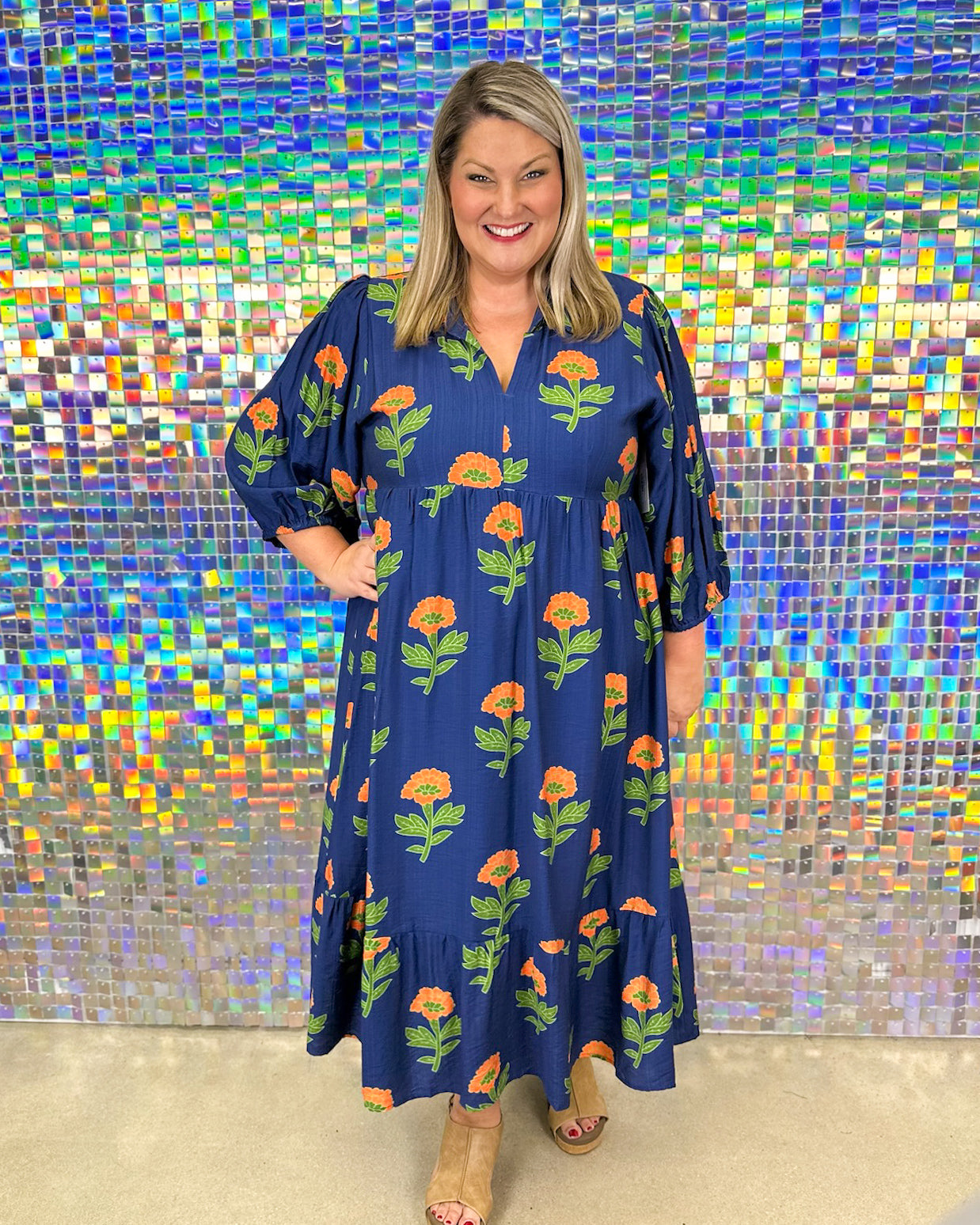 Camille Dress - Navy