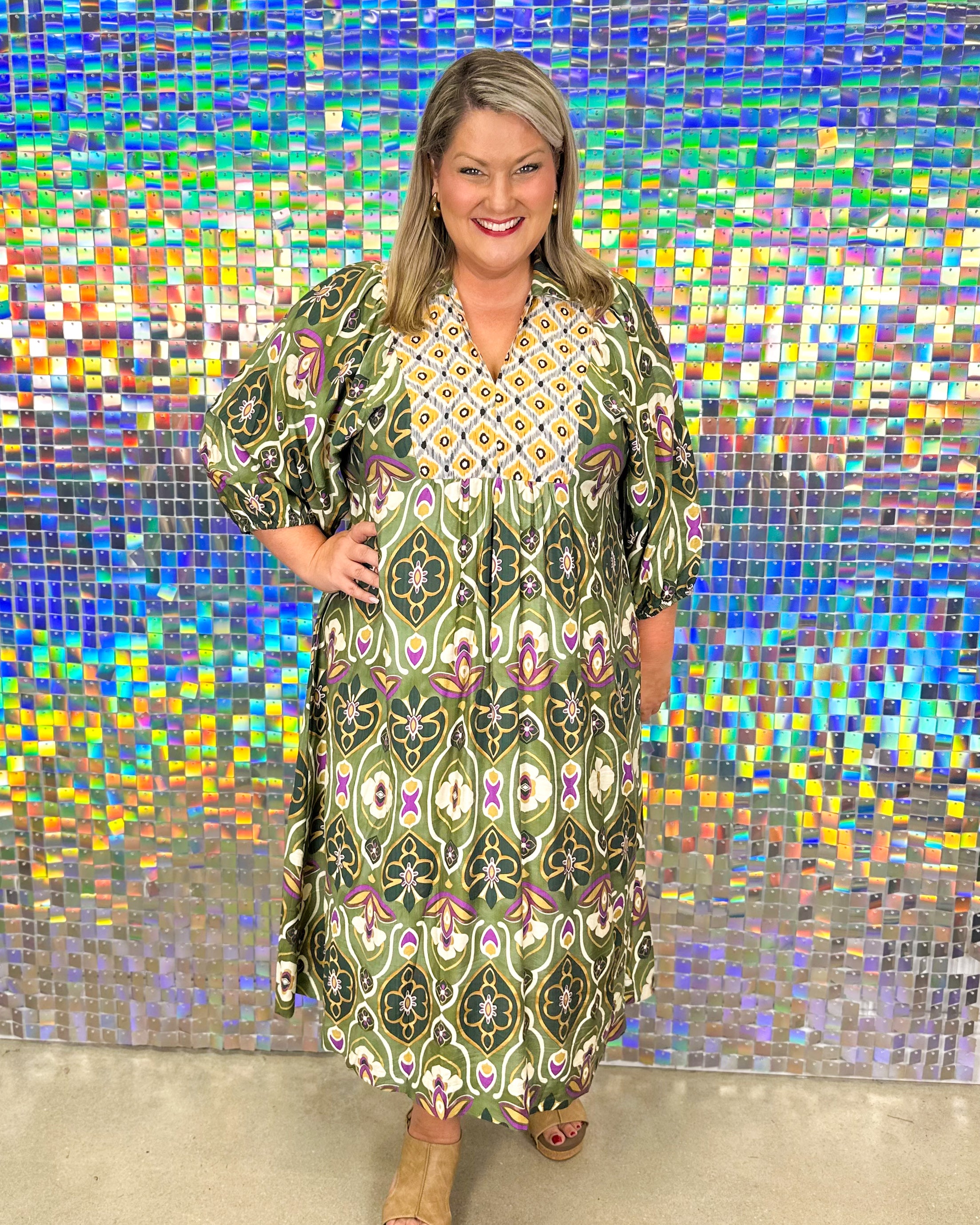 FINAL SALE Lainey Dress - Green