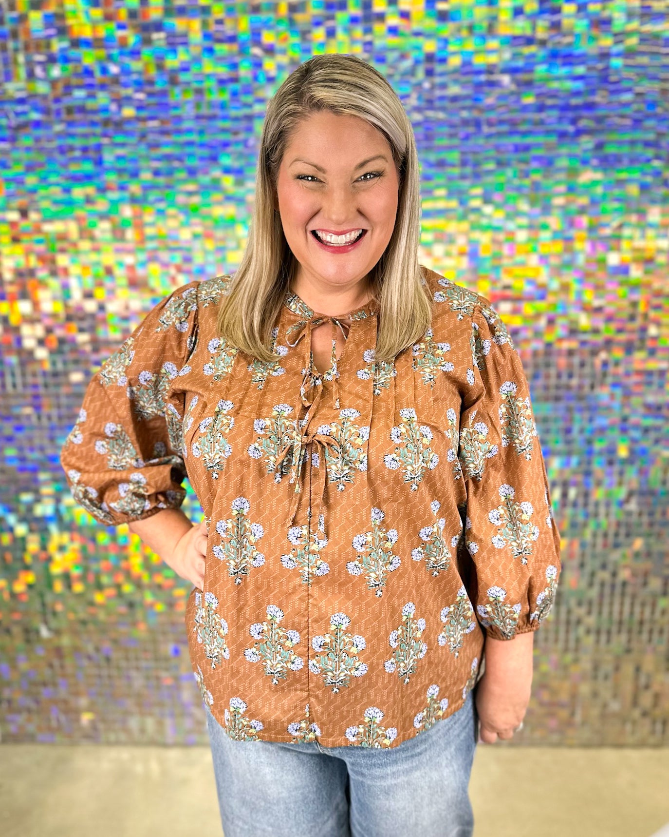 Primrose Top - Brown Mix