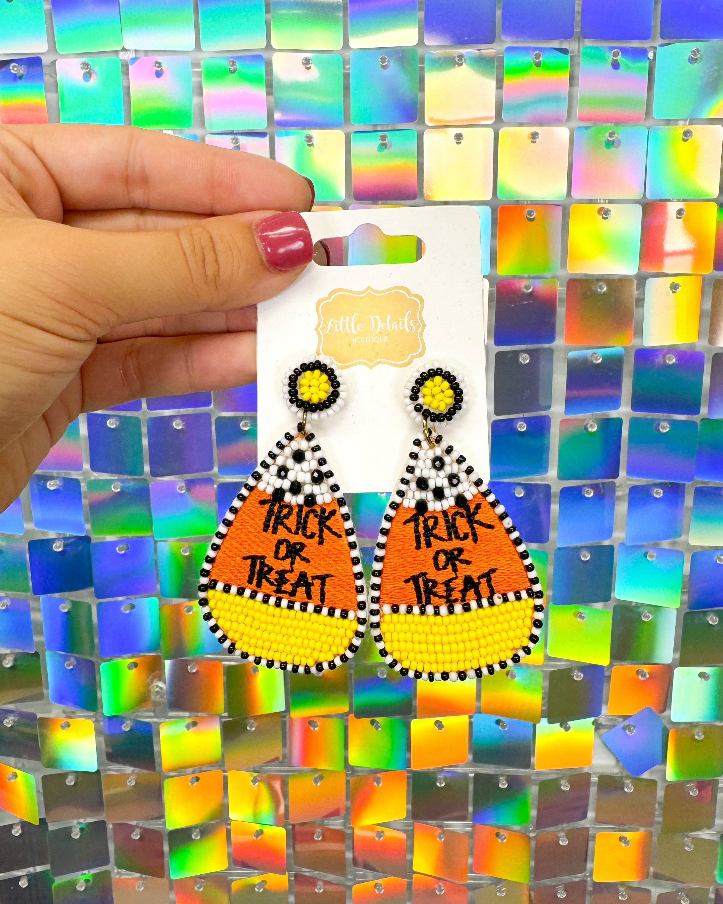 FINAL SALE Trick or Eat Beaded Earrings