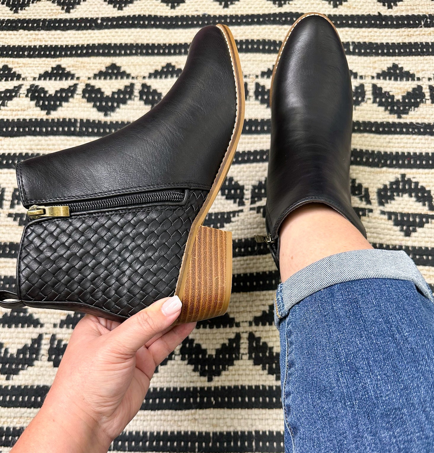 Half N Half Bootie - Black