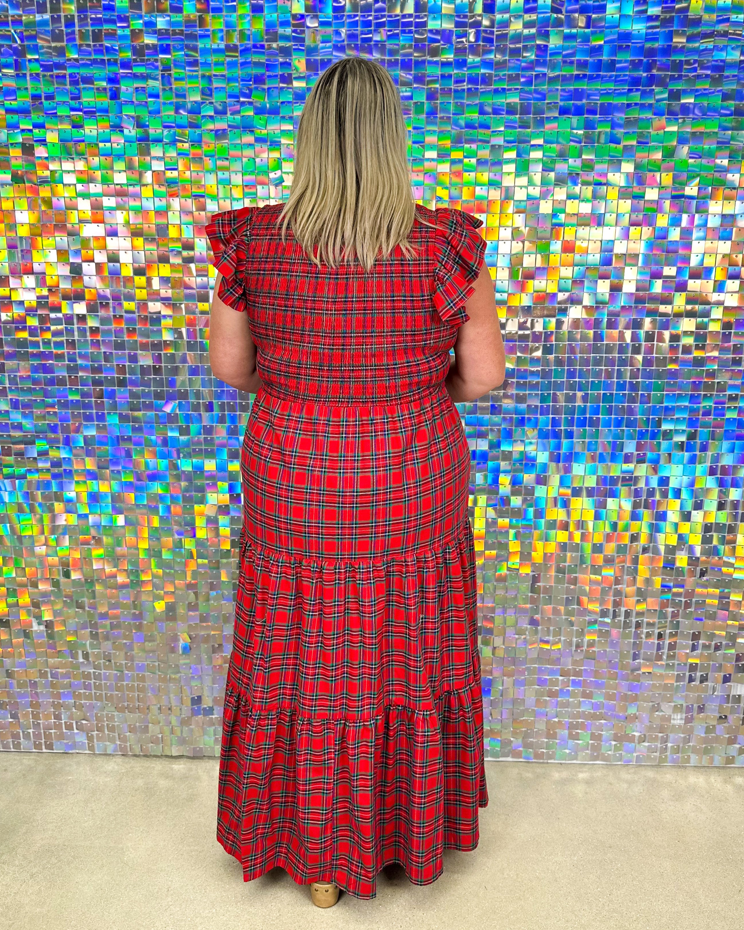 Arvada Tiered Maxi Dress - Red Multi