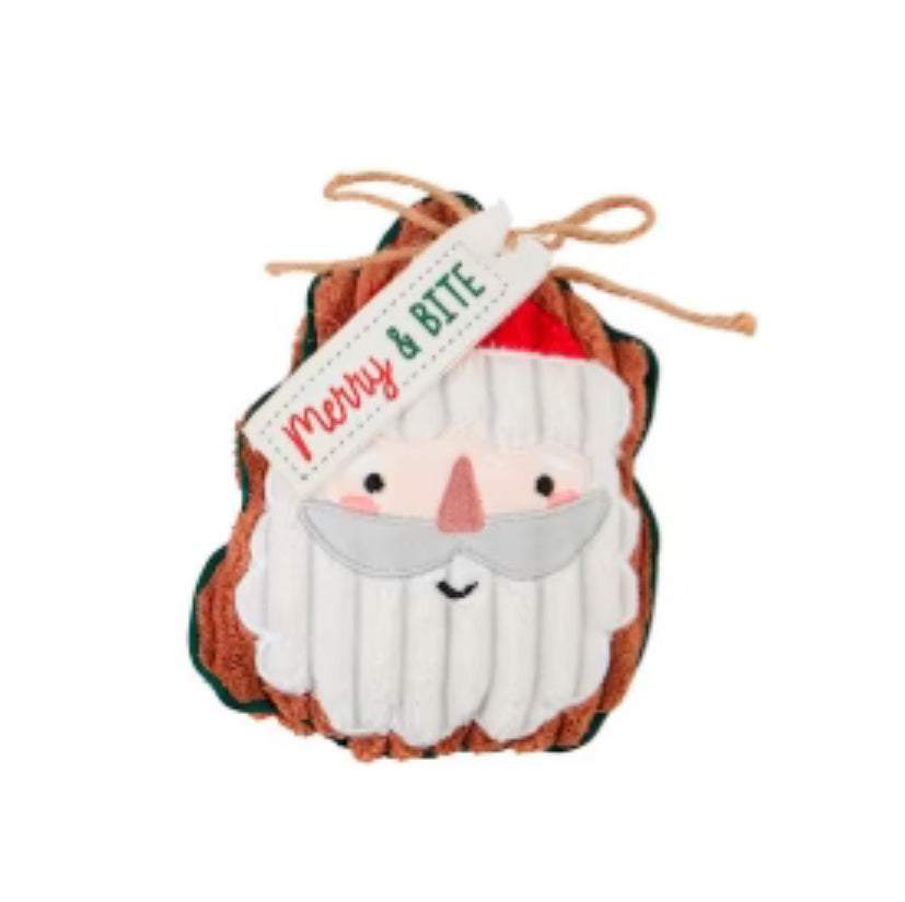 FINAL SALE Corduroy Dog Toy - Santa