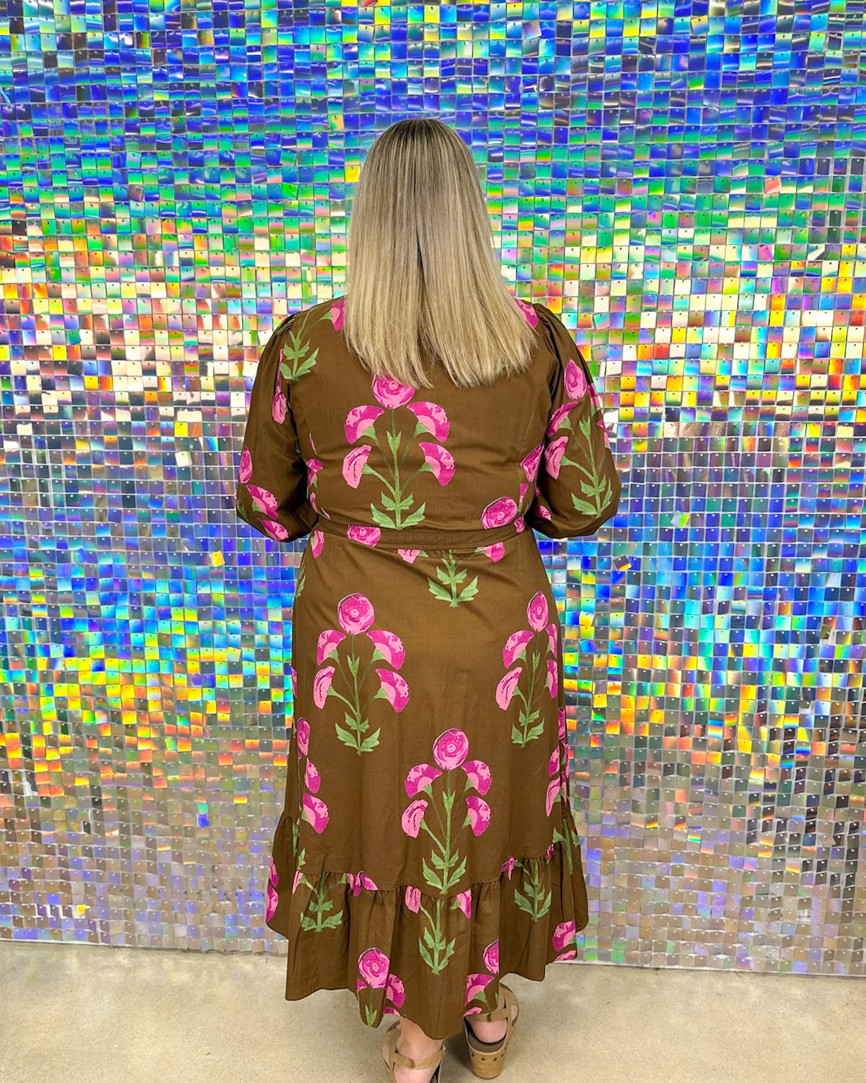 Wild Flower Dress - Brown