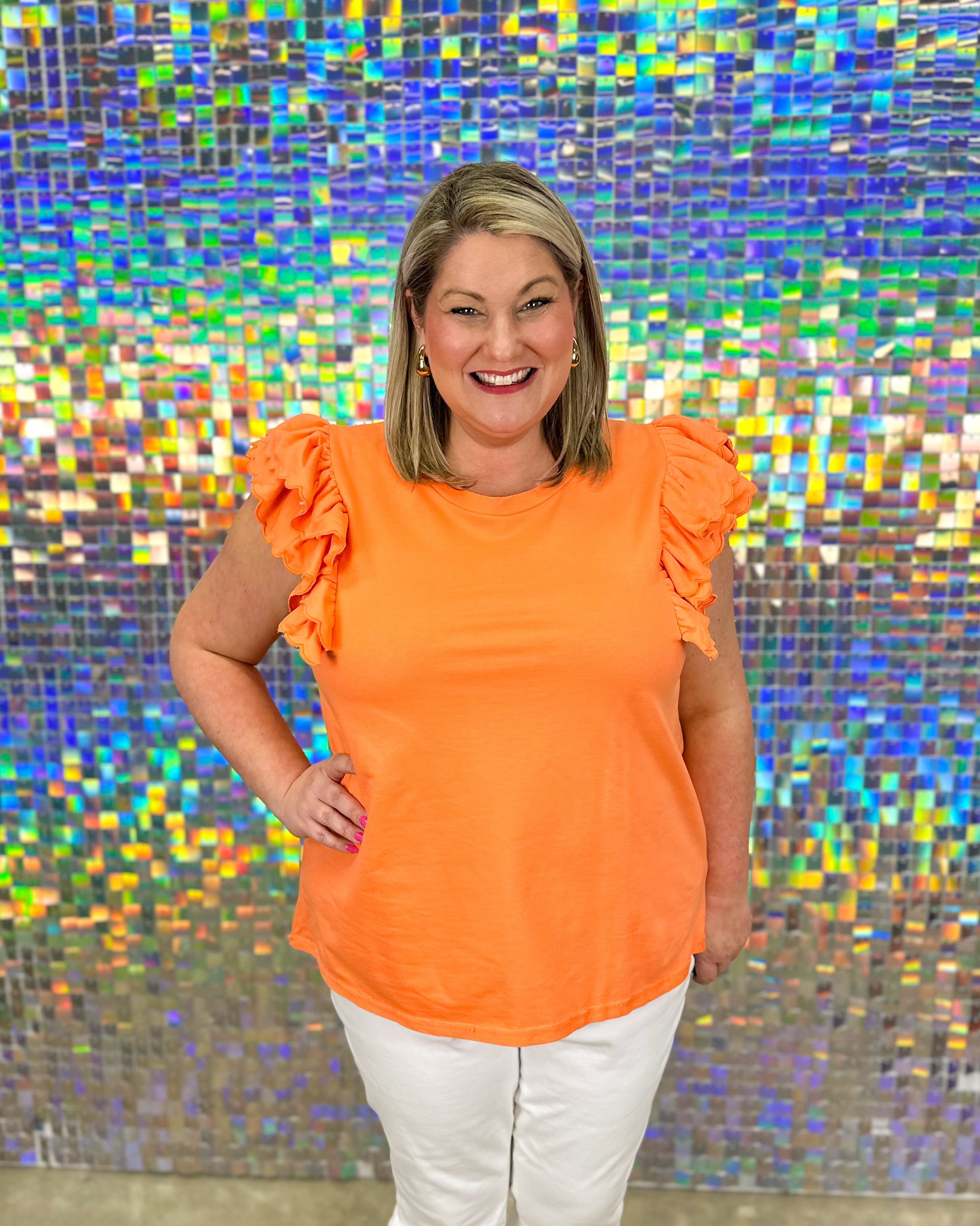 FINAL SALE Jillian Top - Sugar Coral