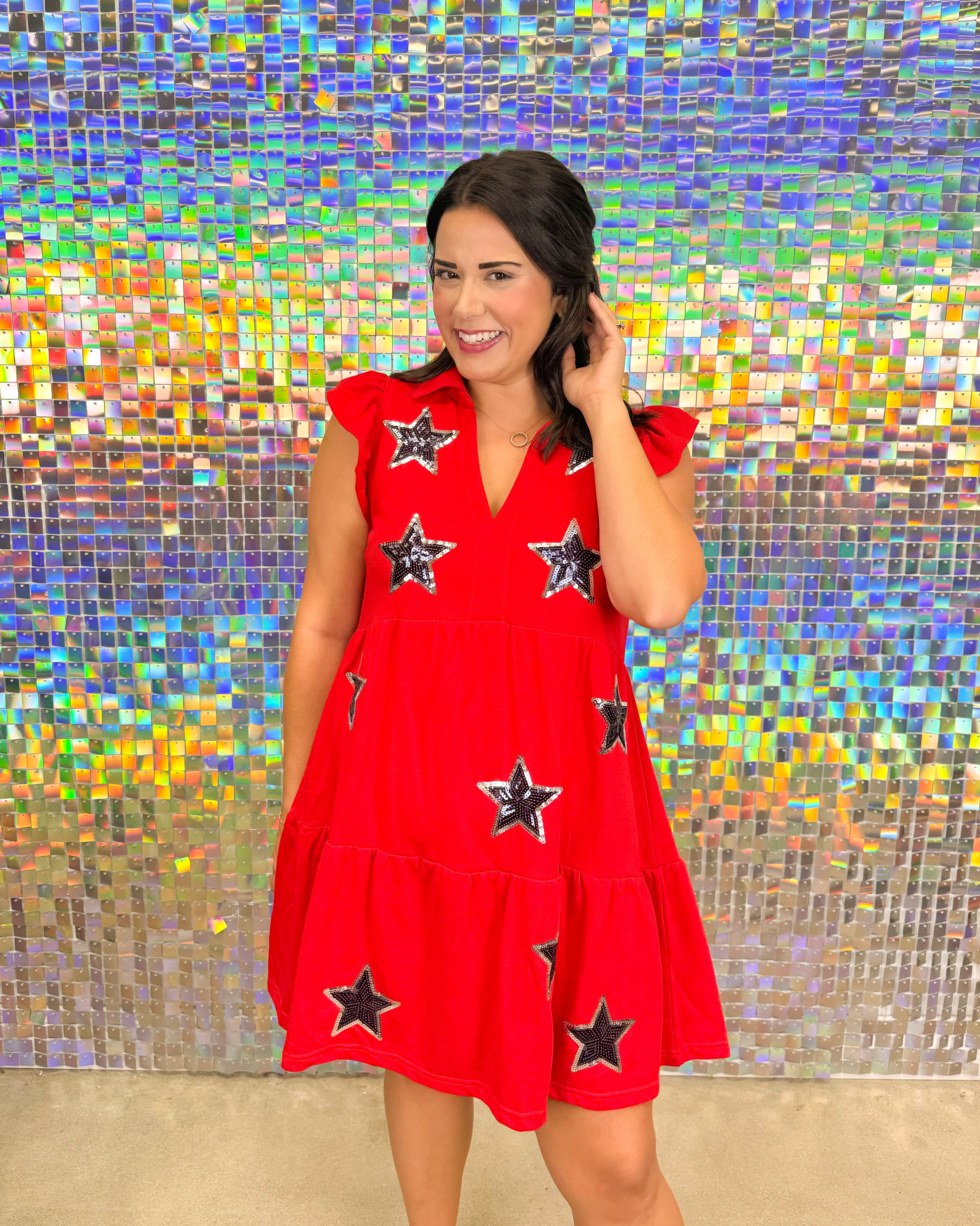 Star Spangled Dress - Red