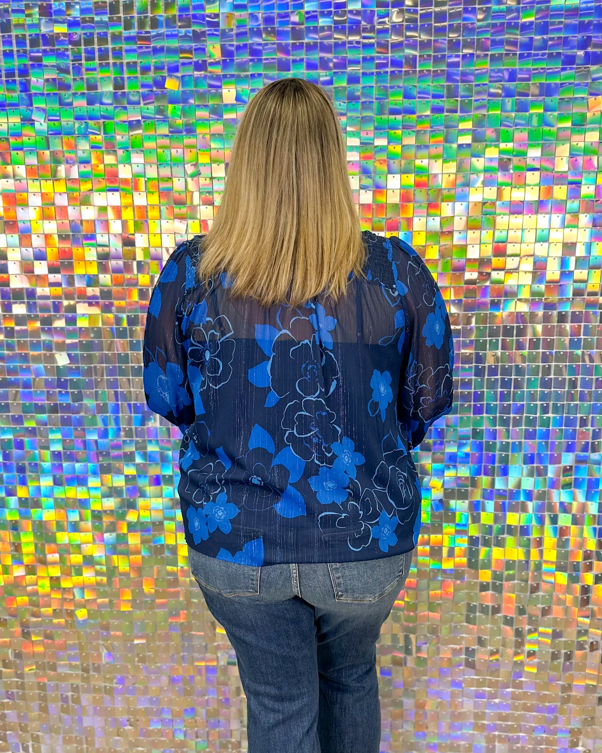 Bluford Blouse - Navy Blue