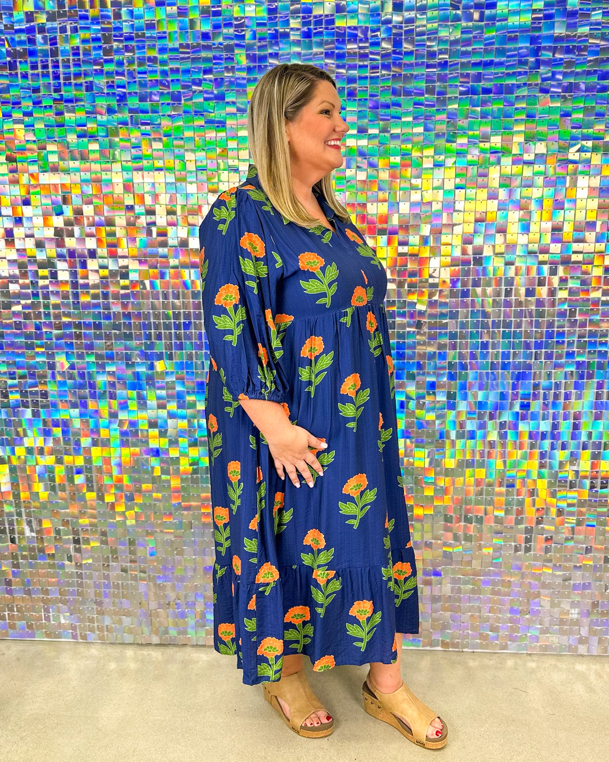 Camille Dress - Navy