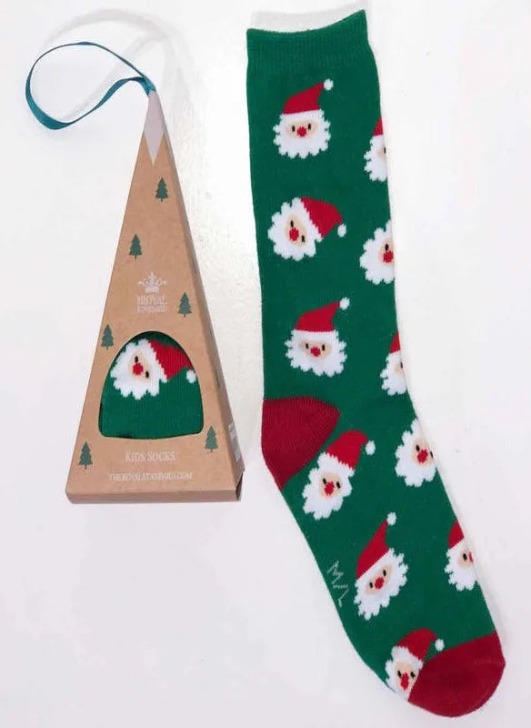 FINAL SALE Kids Jolly Santa Socks XS/S