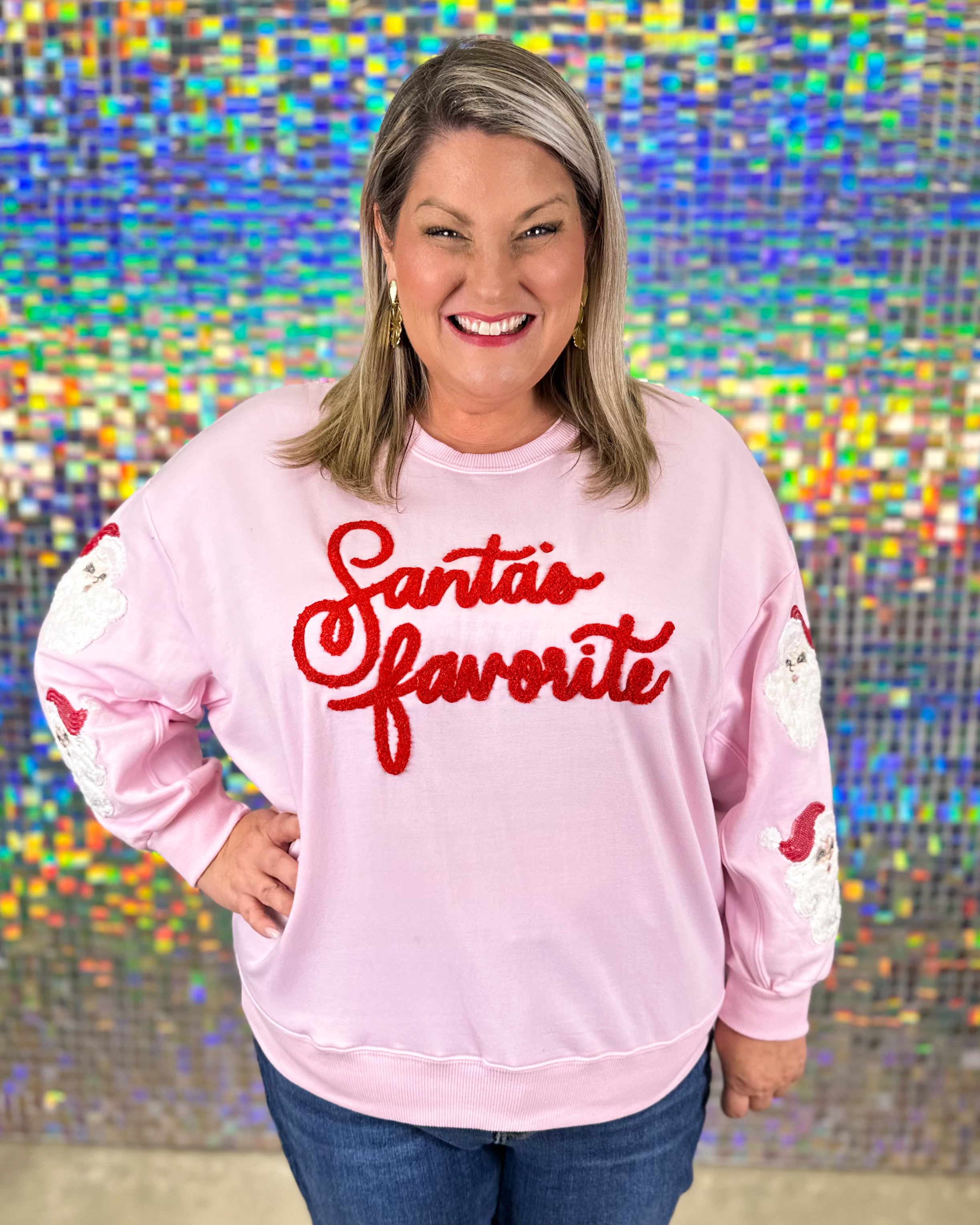 Sarah Sweatshirt - Santa’s Favorite Pink