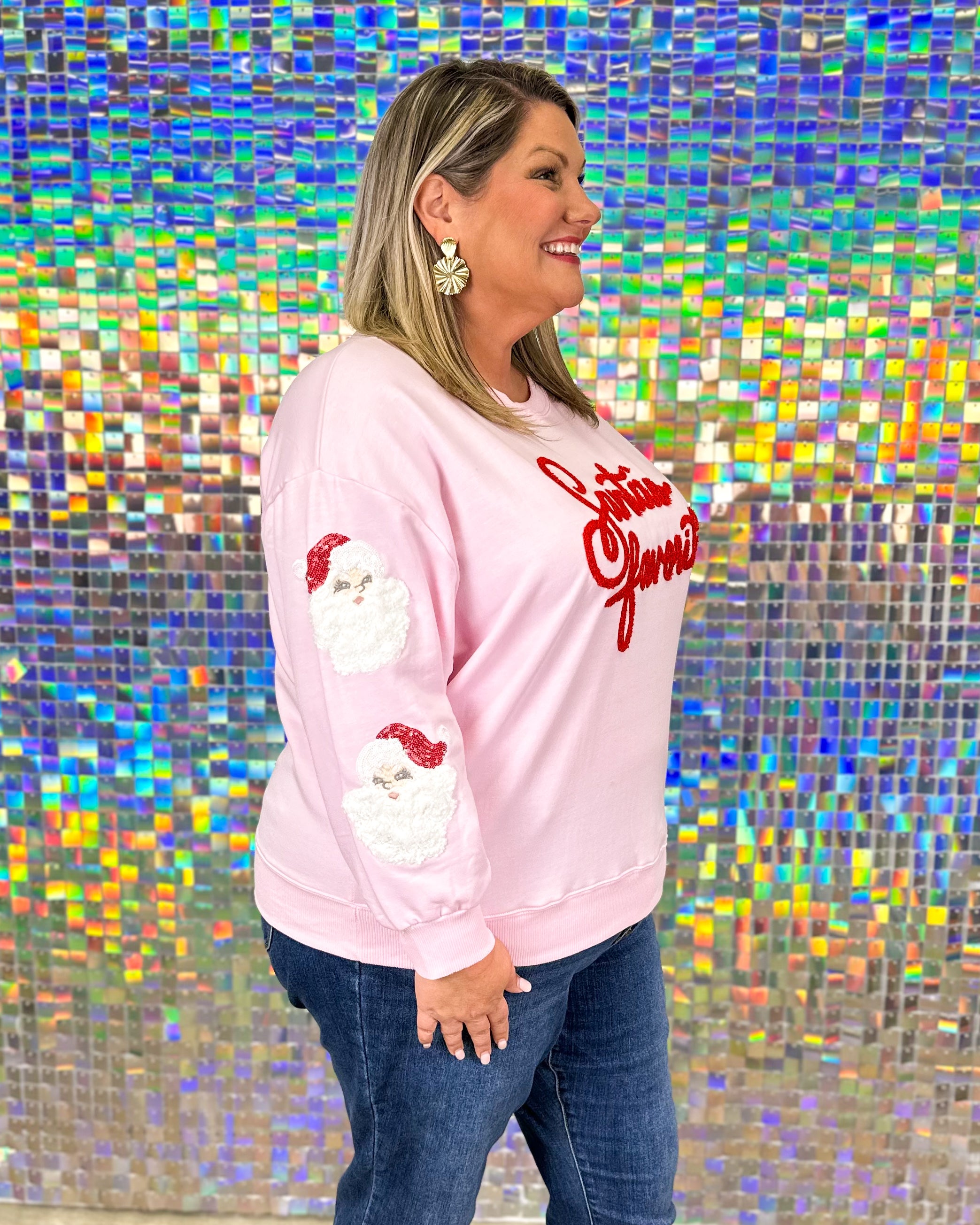 Sarah Sweatshirt - Santa’s Favorite Pink