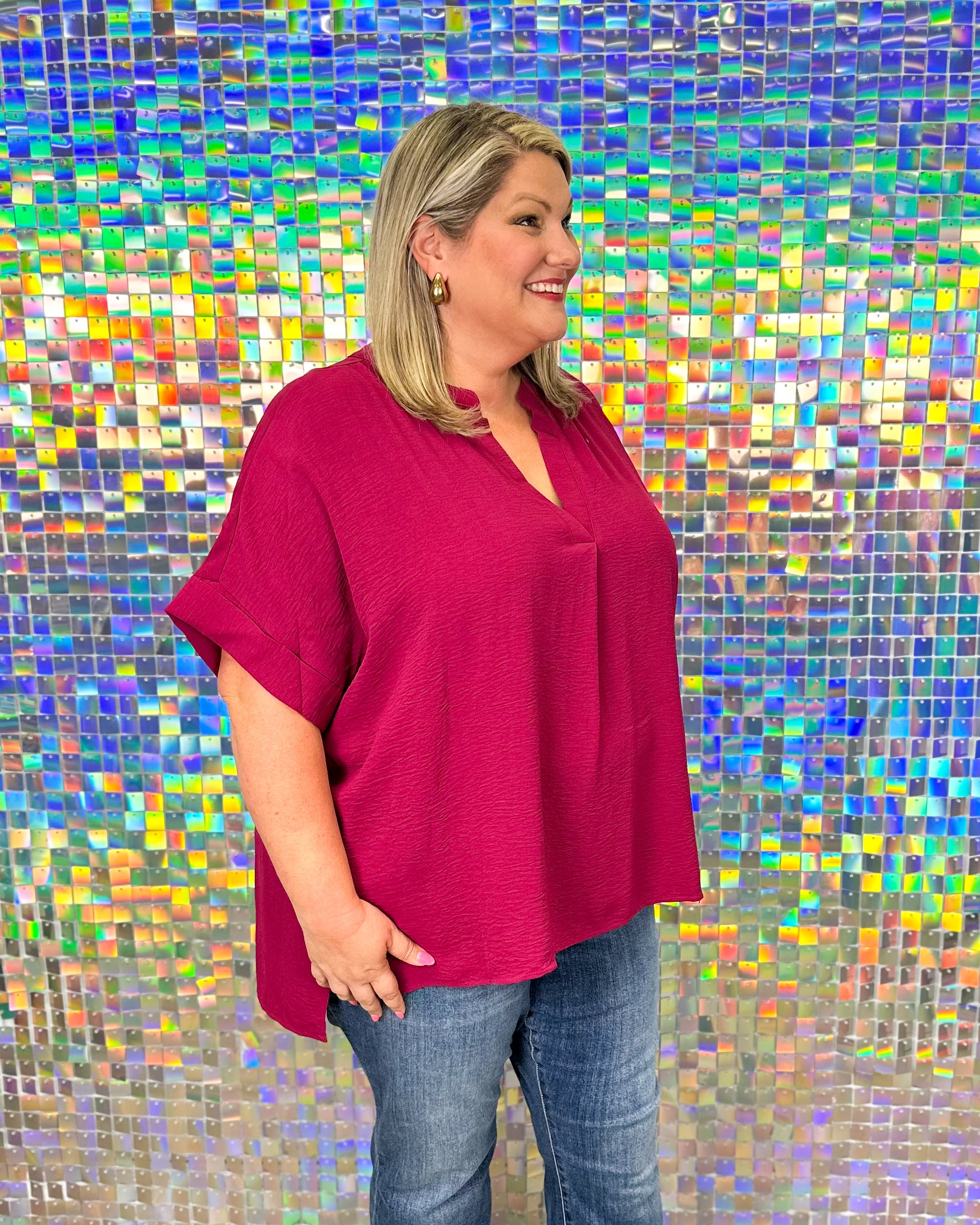 FINAL SALE-Barlow Top - Wine