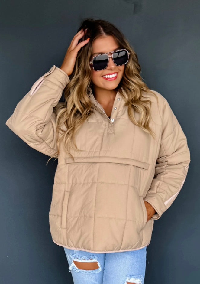 Peyton Puffer Jacket - Beige