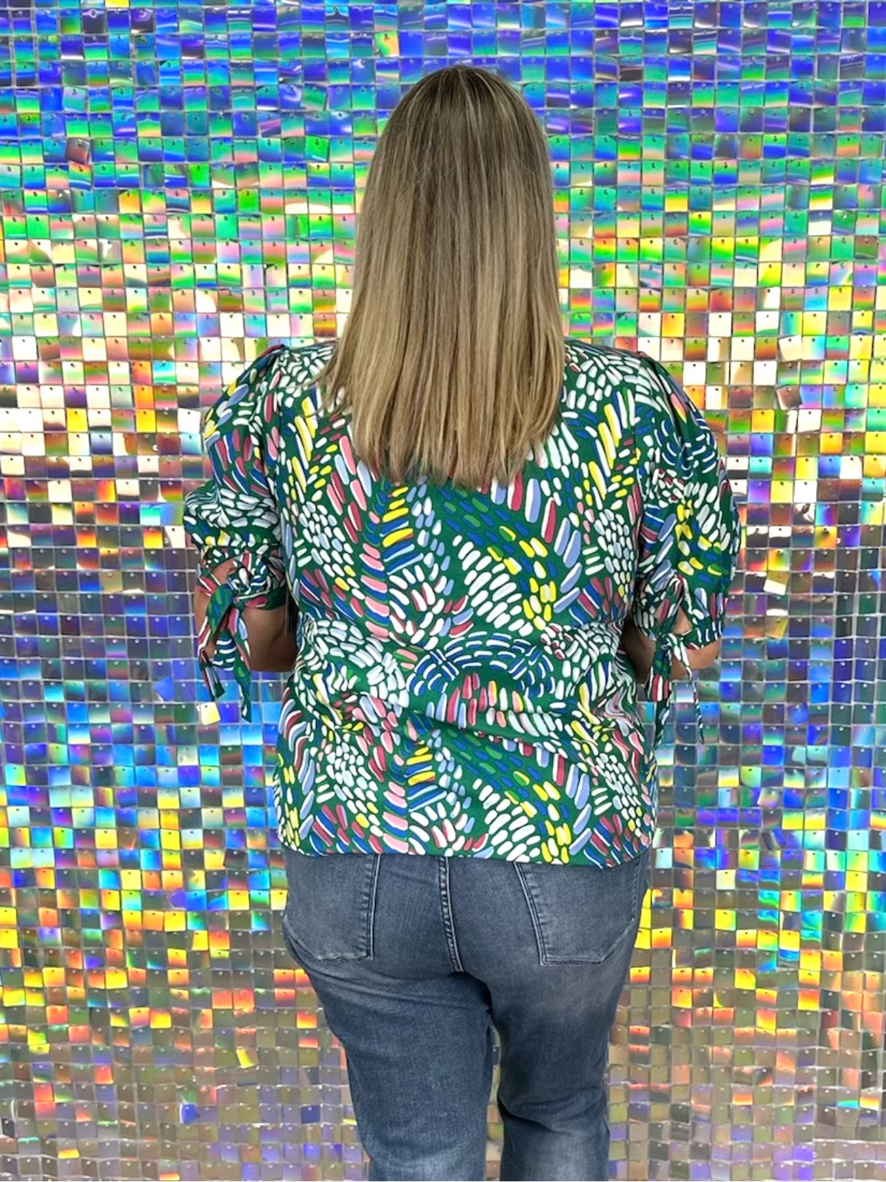 Louise Top - Mosaic Meadow Multi