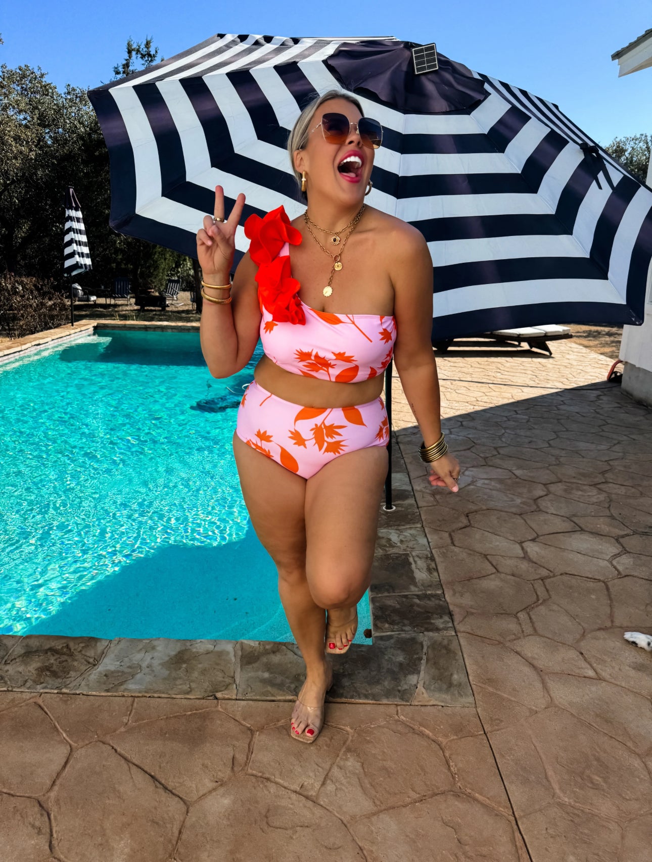 FINAL SALE Gelato Splash Swim Set - Pink/Orange