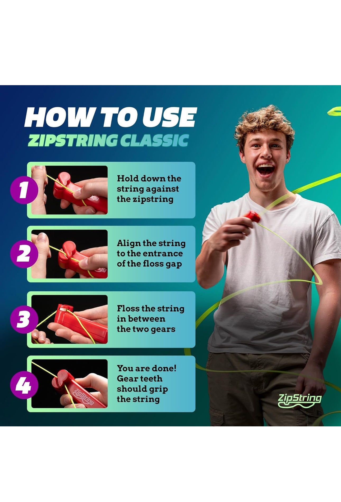 The Original ZipString - Rock It Red