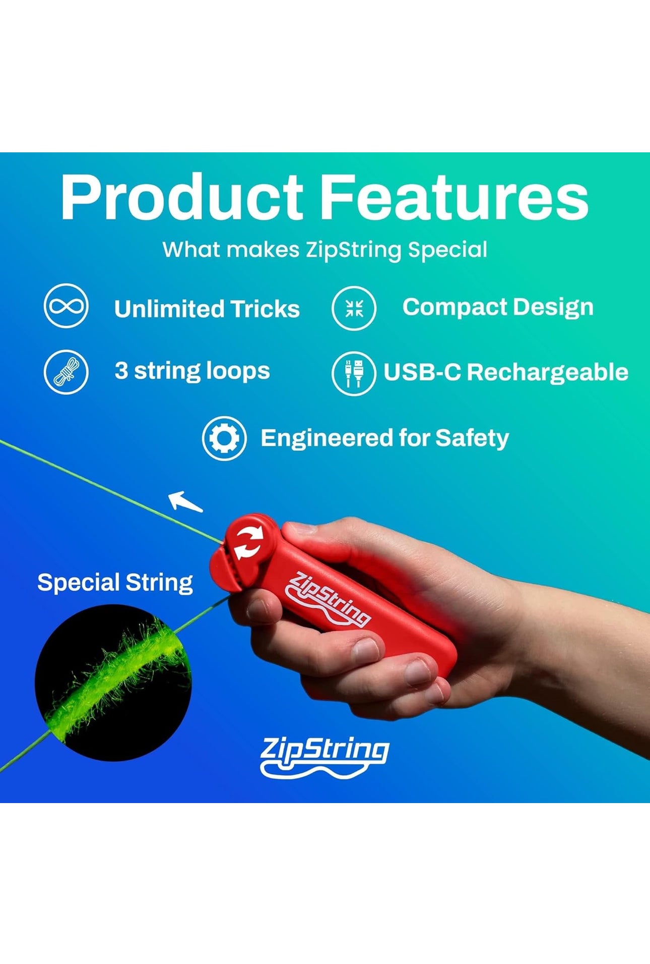 The Original ZipString - Rock It Red