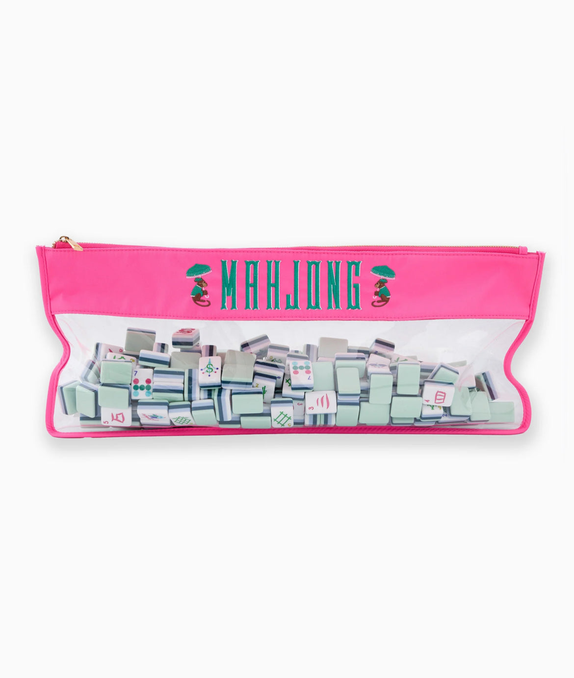 Pink Monkey Mahjong Bag