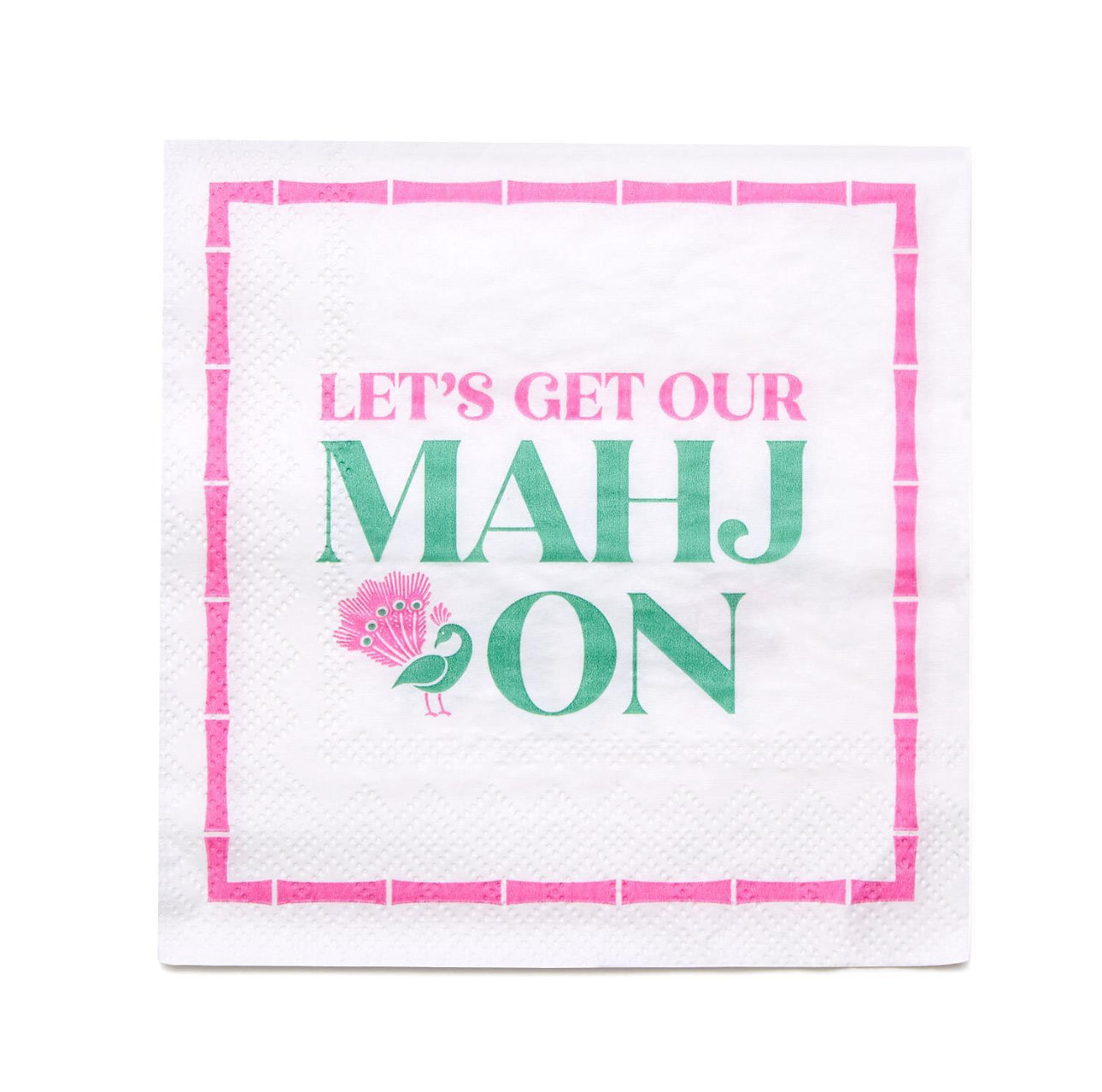 Mahjong Paper Cocktail Napkin - Let’s Get Our Mahj On