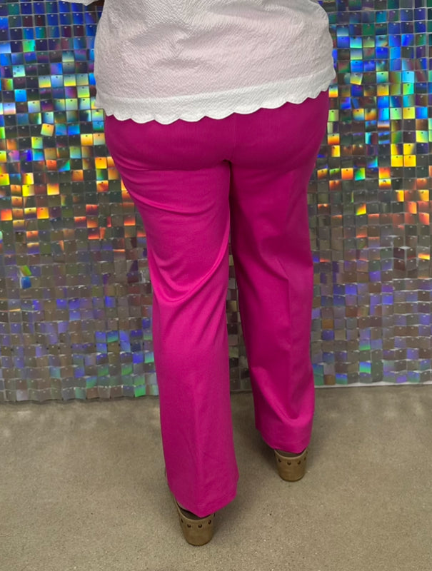 Magic Straight Pants - Hot Pink