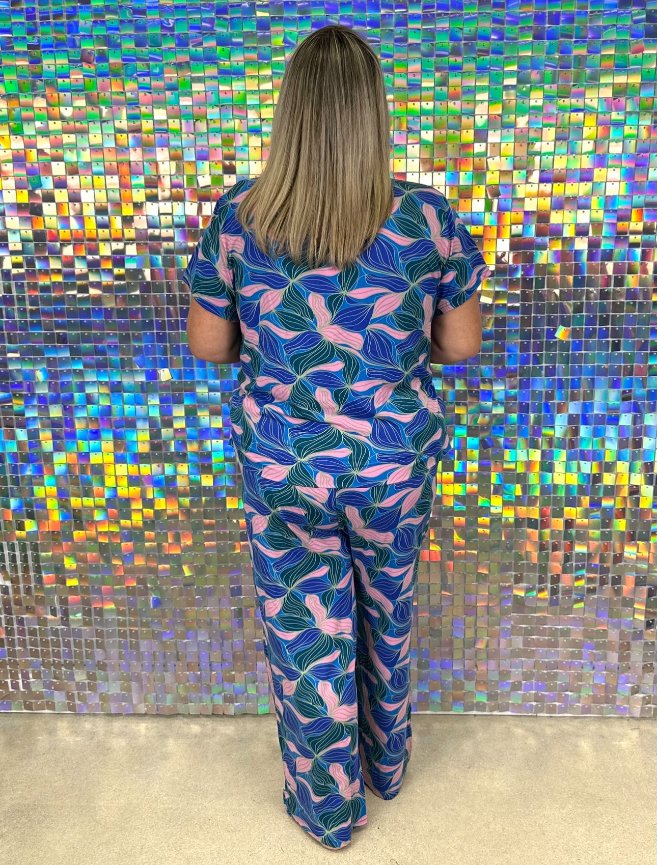 Alli Pant Set - Glow All Over Blue