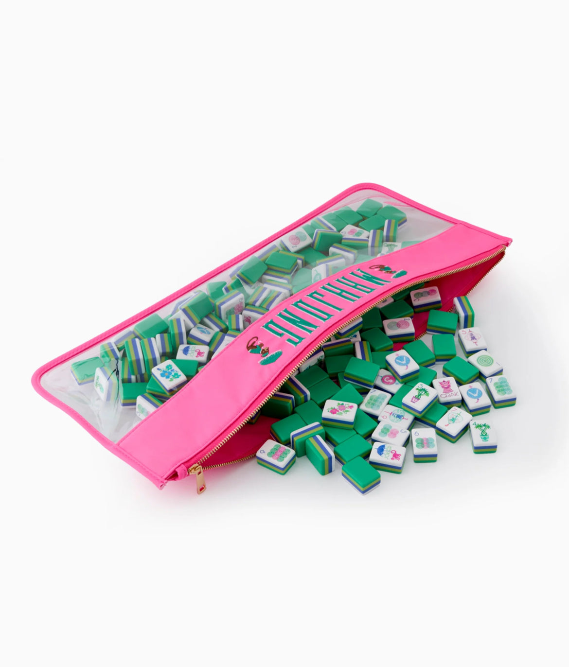Pink Monkey Mahjong Bag