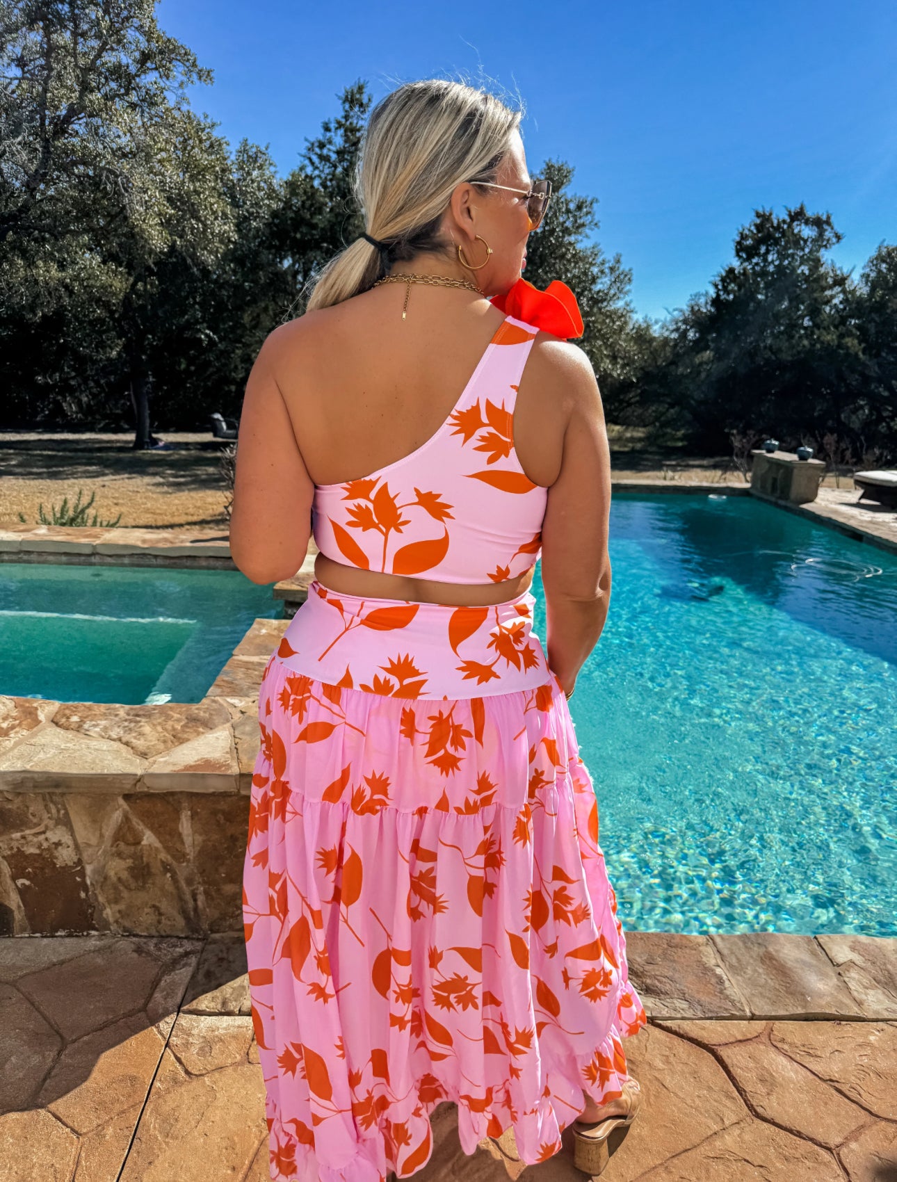 FINAL SALE Gelato Splash Swim Set - Pink/Orange