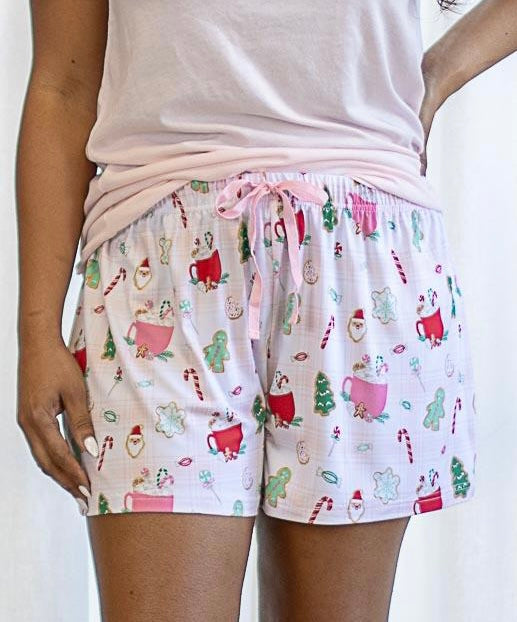 Baking Spirits Bright Sleep Shorts - Light Pink/Multi