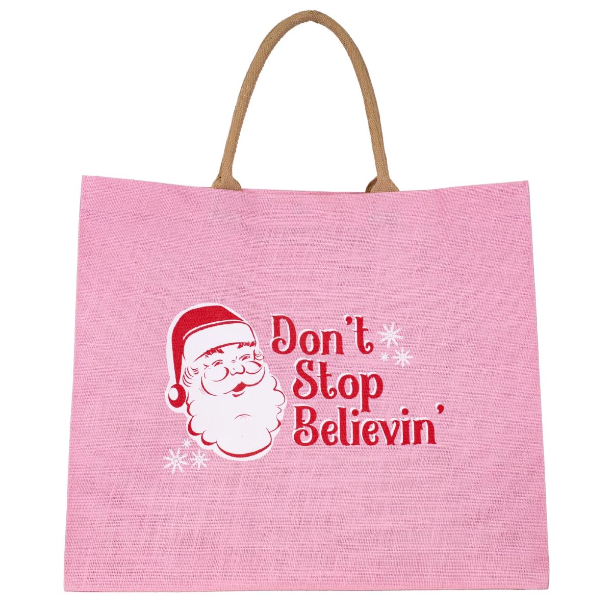 Don’t Stop Believin Carryall Tote - Light pink/Red/White