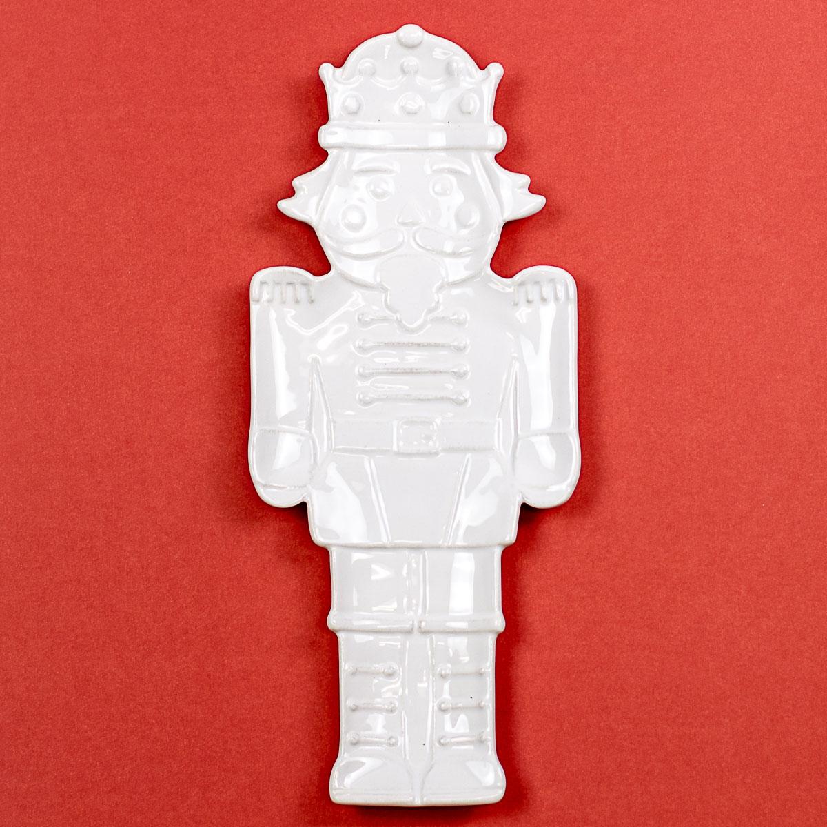 Royal Nutcracker Shaped Platter - White