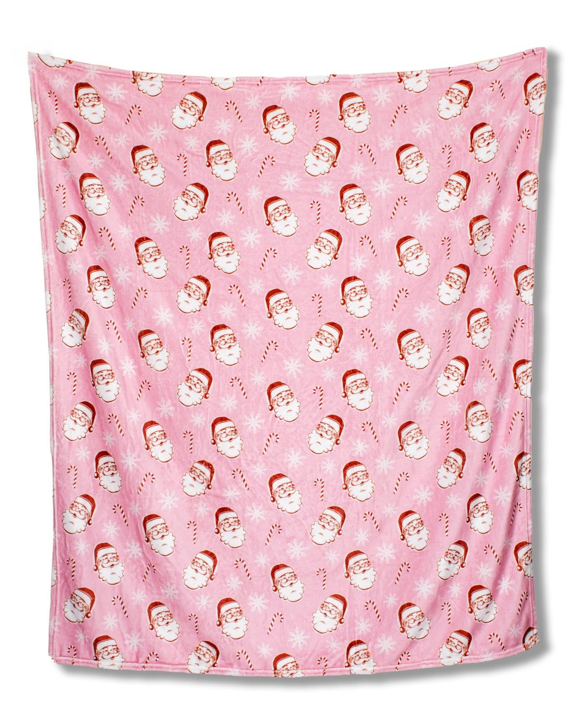Candy Cane Cutie Throw Blanket - Pink