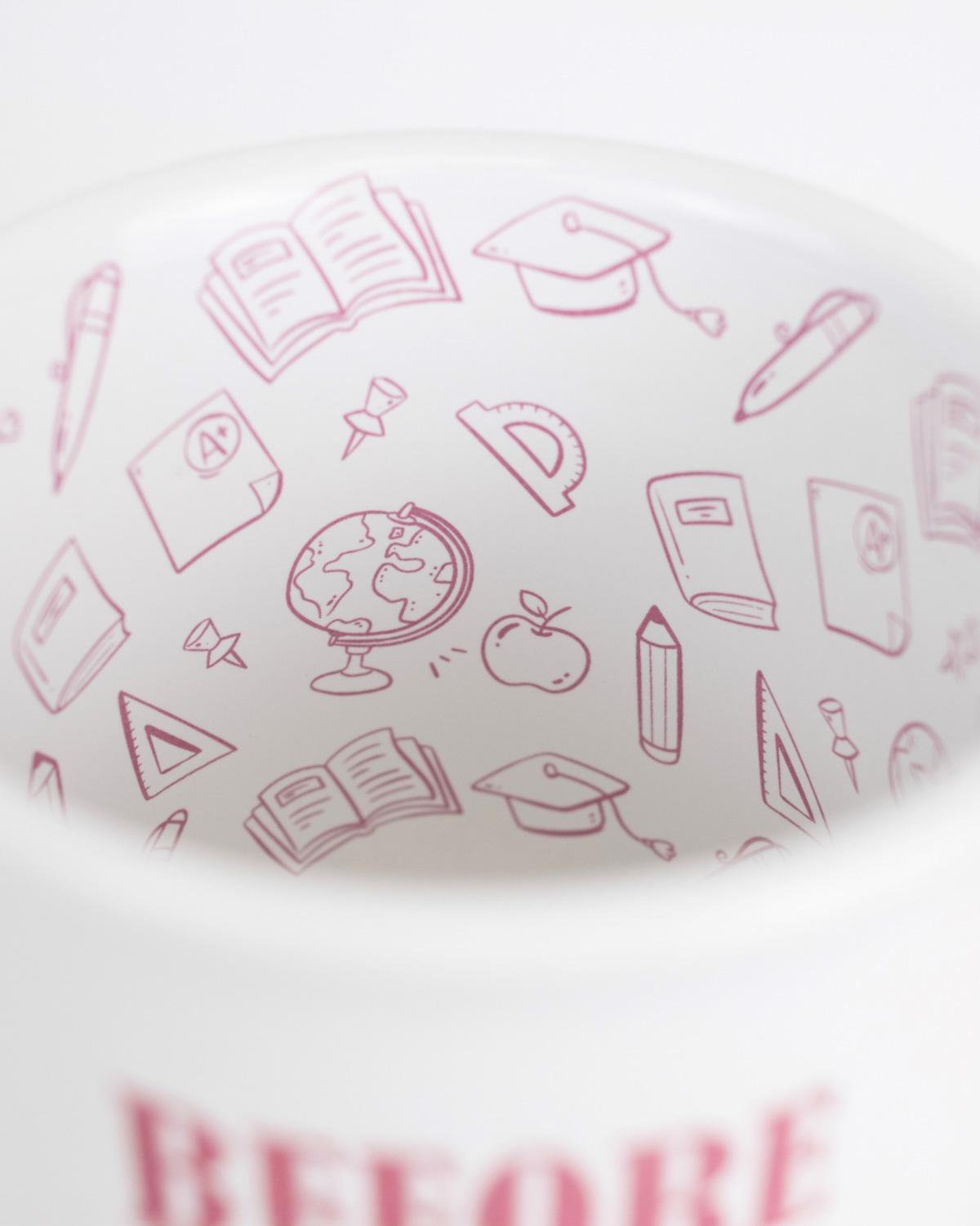 Before School Fuel Coffee Mug - White/Pink
