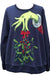 Queen of Sparkles Grinch Mistletoe Hand Sweatshirt - Navy