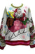 Queen of Sparkles Vintage Santa Sweatshirt - White