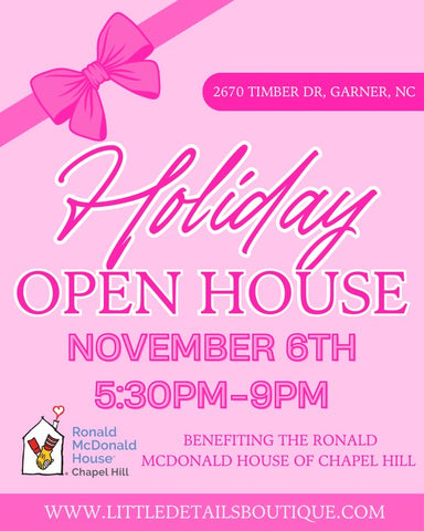 Little Details Holiday Open House benefitting the Ronald McDonald House of Chapel Hill