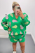 Queen of Sparkles Little Debbie Trees V-Neck Sweatshirt & Shorts Set - Green